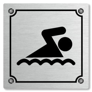 Bazén, 80x80mm, stříbrná, Kansas